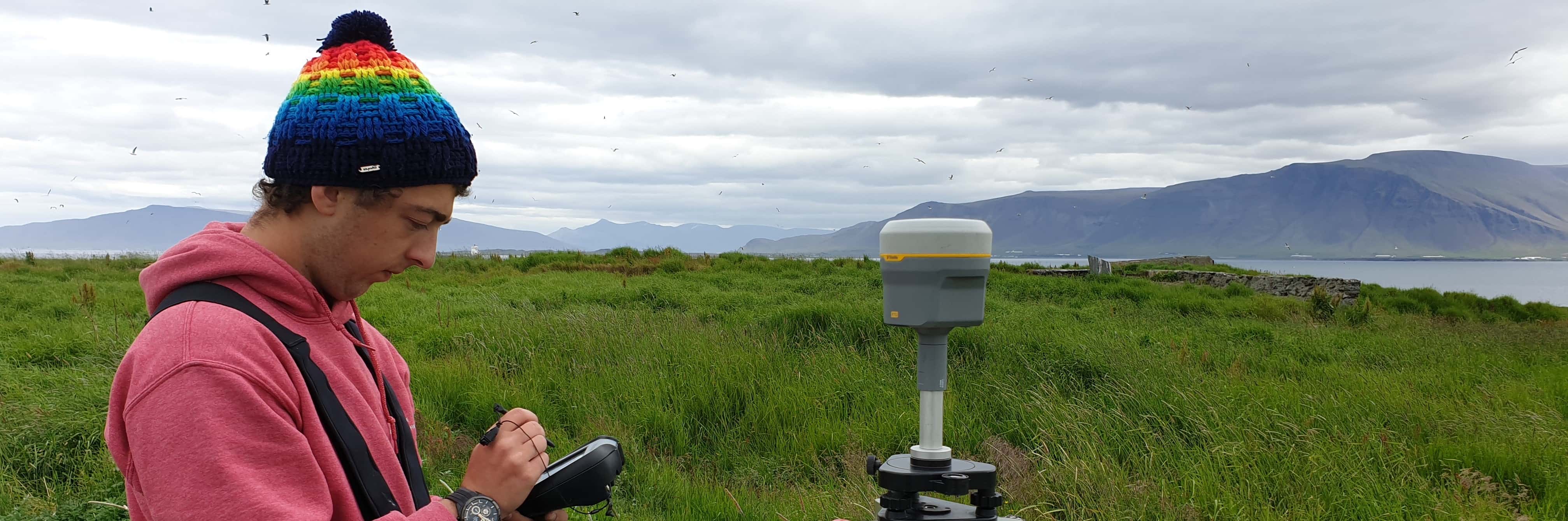 Hugo Lecomte doing fieldwork